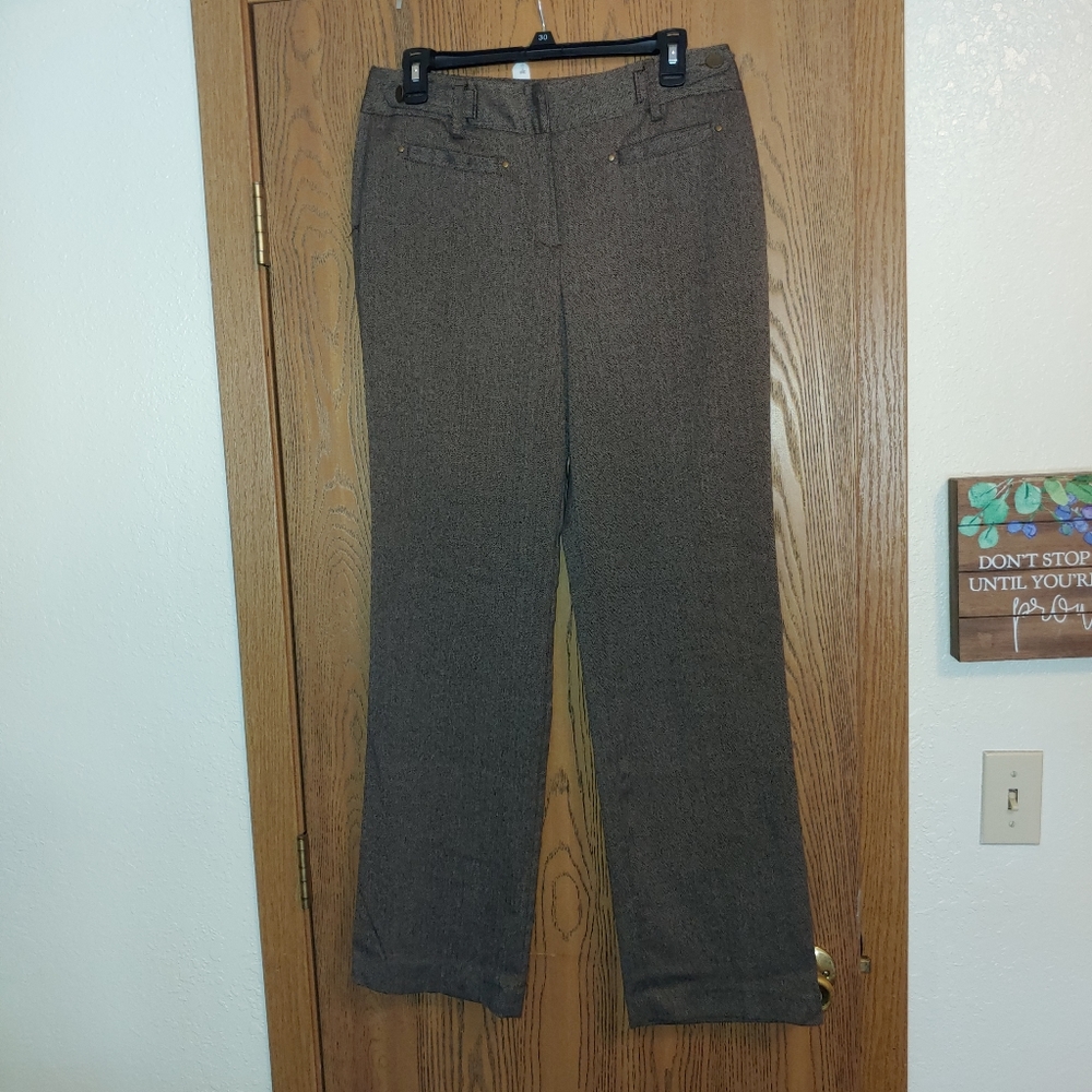 Brown straight leg pants